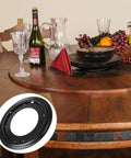 Dining table with 12 Inch Lazy Susan Bearing Set Four Pack Rotating Turntable Plate 5/16 Inch Thick Galvanized Steel Construction Supports Up To 1000 Pounds For Kitchen Cabinets Tables Serving Trays Craft Rooms And Storage Racks inset.