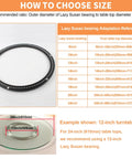 Size guide for 20 Inch Lazy Susan Bearing Base With 450 Lb Load Capacity Heavy Duty Silent Turntable Ring for Dining Tables And DIY Projects