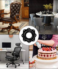 16 Pack 4 Inch Lazy Susan Turntable Bearings 5/16 Inch Thick Swivel Plate For Serving Trays Kitchen Cabinets Craft Projects And Makeup Holders Durable Rust Resistant Steel Black Coated For Smooth 360 Degree Rotation