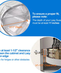 Instructions for fitting Clear One Eighth Wedge Corner Cabinet Lazy Susan Organizer Bins For 28 To 29 Inch Diameter Turntable Storage