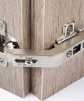 2 Pack Concealed European Style Lazy Susan Cabinet Hinges For Outer Corner Doors With Full Overlay 3D Adjustable Clip On Hinge 135 Degree Swing