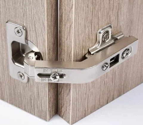 2 Pack Concealed European Style Lazy Susan Cabinet Hinges For Outer Corner Doors With Full Overlay 3D Adjustable Clip On Hinge 135 Degree Swing
