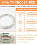 Guide for selecting Heavy Duty 24 Inch Lazy Susan Bearing With Silent Smooth Rotation For DIY Projects based on table size.