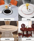 20 Inch Heavy Duty Lazy Susan Hardware Aluminum Bearing Metal Rotating Turntable Swivel Plate on various table materials
