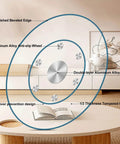 Diagram of 30 Inch Heavy Duty Lazy Susan Turntable with Extra Thick 1/3 Inch Tempered Glass Anti Tip Silent Rotation Design