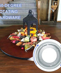 360-degree rotating hardware with Nine Pack 12 Inch Lazy Susan Turntable Bearing Plate Heavy Duty 1000 Pounds Load Capacity Galvanized Steel for tables.