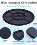 2 Pack 12 Inch Lazy Susan Turntable Organizer with steel ball bearings and diamond grip surface for smooth 360-degree rotation
