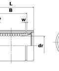 LBD30UU NB 30mm Ball Bushing Linear Motion - VXB Ball Bearings