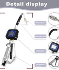 Oil Control Valve Meter Nozzle One Half Inch Inlet Digital Dispenser With LCD Metering Gun, detail showing swivel joint, LCD display.
