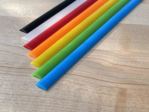 LDPE Plastic Welding Rods 7 Color Set For DIY PE Plastic Repair on wooden surface