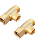 Lead Free Brass Three Eighth Inch Angle Stop Add A Tee Compression Tee Valve With Three Eighth Inch Inlet And Outlet Connections