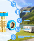High Flow RV Water Pressure Regulator 50-55 Psi For Campers And Trailers Three Quarter Inch Brass Inline Reducer
