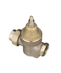 Lead Free Three Quarter Inch Water Pressure Reducing Valve And Backflow Preventer With NPT Thread Union X NPT Female, brass exterior view