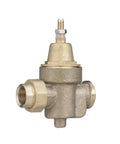 Lead Free Three Quarter Inch Water Pressure Reducing Valve And Backflow Preventer With NPT Thread Union X NPT Female in brass finish