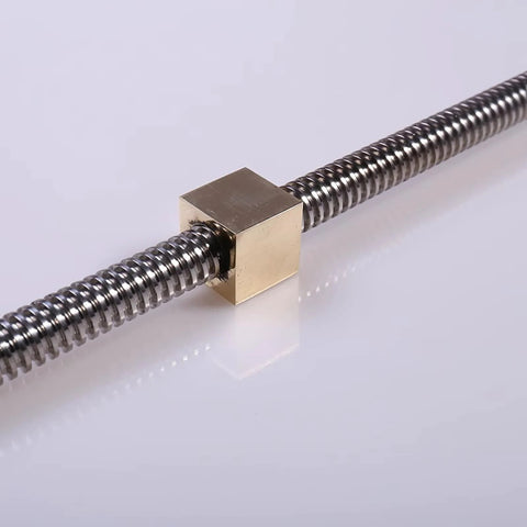 T16 lead screw 500mm / 19.69 inch length + brass nut, t16 16mm diameter t16 x 4 tr16 x 4 thread screw pitch 4mm lead 4mm single 1 start, 1 pcs, used in 3d printer z axis cnc (kwweeoo)… built for smooth motion, steady alignment, and clean installs.
