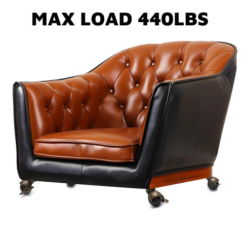Leather chair on Eight Pack 2 Inch Antique Brass Ball Caster Wheels With Brakes Swivel Casters With Sockets 360 Degree Mobility