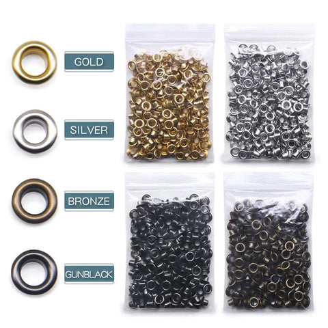 Grommet Kit For Leather And DIY Projects Bulk 800 Sets Of 3mm Eyelets In Four Colors Includes Punch Base And Install Tool