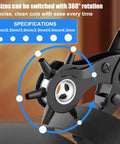 Leather Hole Puncher Kit With Six Hole Sizes 2mm To 4.5mm for precise punching in belts and fabric, featuring ergonomic design and plated steel.