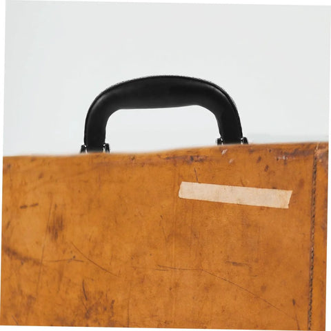 Leather Replacement Handles For Bags And Luggage 6.49 Inch Pull Handles on a suitcase, durable synthetic leather grip.