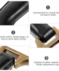 Close-up view of imitation leather suitcase handle replacement carry handle for luggage bags and boxes, featuring bronze accents.