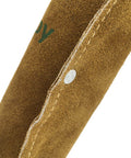 Close-up of Premium Leather Welding Rod Bag For Arc Welders With 100 Percent Cowhide Leather showing Kevlar stitching