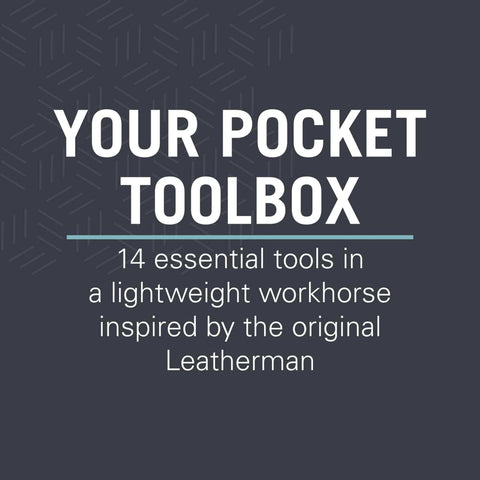 Leatherman Bond 14 In 1 Lightweight Multi Tool for Camping Hiking and Everyday Carry EDC Made in USA graphic with text 'Your Pocket Toolbox'