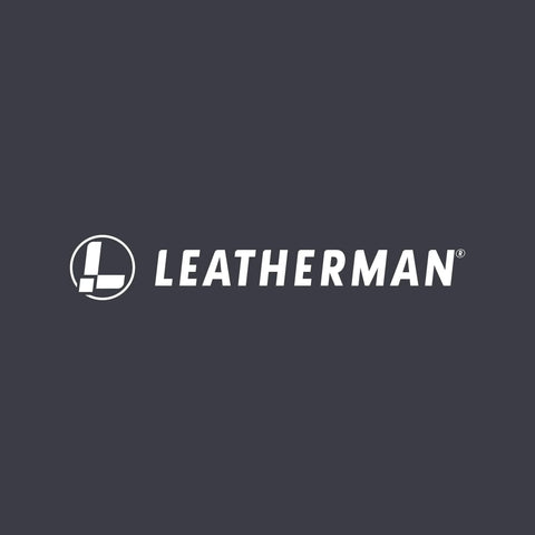 Leatherman logo on dark background