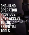 Leatherman Skeletool CX 7-In-1 Lightweight Minimalist Multi-Tool demonstrating one-hand operation