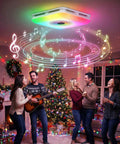 Bathroom Exhaust Fan With Bluetooth Speaker And LED Light All In One 4 In 1 230 CFM 1.5 Sone 7 Color RGB in festive setting