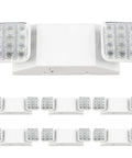 Six Pack LED Emergency Lights For Business With Backup Battery And 90 Minute Run Time, Wall Mount, Hard Wired, 120 To 277V, Fire Rated 94V-0 UL Listed, Ideal Commercial Office Safety Lighting Sunco