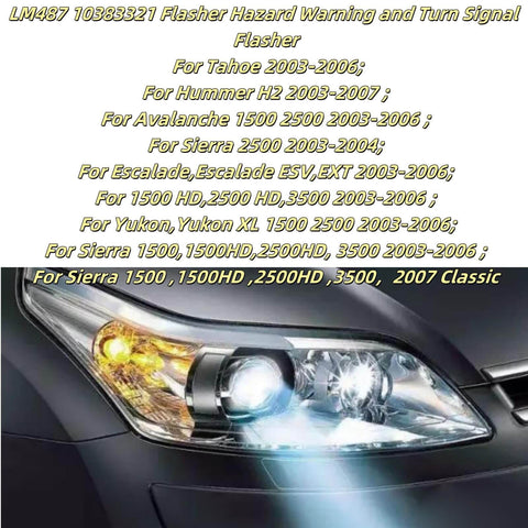 LED Flasher Turn Signal Relay For GM Trucks And SUVs Replaces LM487 10383321 15231201 15764135 10383320 EFL27 10 Pin