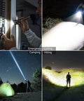 Two compact USB rechargeable LED flashlights deliver up to 6000 lumens with a zoomable beam and three modes, ideal for emergencies and outdoor use.