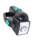24 In 1 Repair Tool Kit Set With Built In LED Flashlight, black and teal ergonomic handle, front view