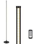 Set Of 2 Tall LED Corner Floor Lamps With Remote Dimmable 7 Color Temperatures From 2700K To 6000K 10 To 100 Percent Brightness