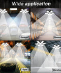 Ultra Bright 200W LED Garage Light With Six Plus One Deformable Panels illuminating garage, basement, gym, warehouse