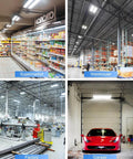 Installation of Seriously Bright 480V 300W LED Linear High Bay Light in supermarket, warehouse, factory, and garage