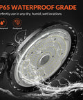 200W LED High Bay Light UFO Industrial Fixture Killer Brightness 28,000 LM, 110-277V, 5000K Cool White, IP65 Waterproof