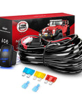 Heavy Duty 14 AWG LED Light Bar Wiring Harness Kit With 12V 5 Pin Rocker Switch Waterproof Laser On Off Switch Plug And Play Ready