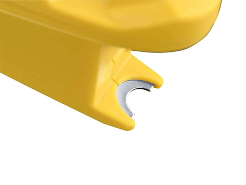 Close-up of bulb puller in The Complete LED Christmas Holiday Light Set Repair Tool To Fix LED Light Sets, showing yellow handle and metal hook.