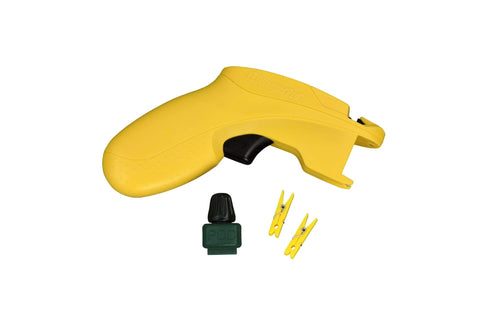 The Complete LED Christmas Holiday Light Set Repair Tool To Fix LED Light Sets, yellow handheld repair tool with accessories