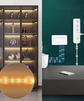 60 PCS Clear Adhesive Cable Clips Five Eighth Inch For Cable Management And Outdoor Lights installed on wall and desk
