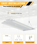 Easy installation of Ultra Bright 300W LED Linear High Bay Light Delivers 45000 Lumens With 150 Lm Per Watt 5000K.