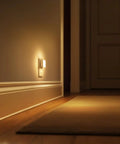 LED Night Light 2 Pack Plug In Wall Dusk To Dawn Auto On Off 3000K Soft White 0.3W illuminating hallway corner at night