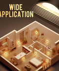 Two Pack Led Night Light Plug In With Dusk To Dawn Sensor Three Level Brightness 30 60 100 Lum Warm White 3000K in room model