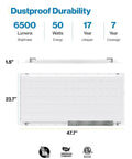 2x4 LED Flat Panel Ceiling Light, Pack Of 12, Dimmable 0-10V, Selectable CCT 4000K, 5000K, 6000K, 30W, 40W, 50W Options, 6500 Lumens