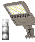 Powerful 200W Outdoor LED Parking Lot Light With 30000LM Output, 5000K Daylight, Type III Beam, IP65 Waterproof, No Glare, Arm Mount