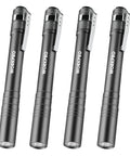 Aluminum LED Pen Light 4 Pack With Clip For Inspection And Emergency Use Includes 2AAA Batteries Pocket Sized Flashlight