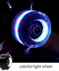 Light Up Roller Skate Wheels 8 Pack With 78A Hardness And Premium ABEC-9 Bearings for Outdoor and Indoor Quad Skates, illuminating LED.