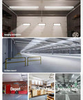 Ultra Bright 8 Foot LED Shop Light Fixture Kit With 100W Power 15000 Lumens 5000K Daylight for hanging and surface mount