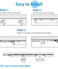 Installation guide for Pack Of 4 Linkable LED Shop Lights For Garage And Basement 6 Foot Long 60W T8 Integrated Ceiling Light